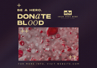 Modern Blood Donation Postcard Design