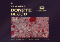 Modern Blood Donation Postcard Image Preview