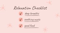 Relaxation Checklist Facebook event cover | BrandCrowd Facebook event ...