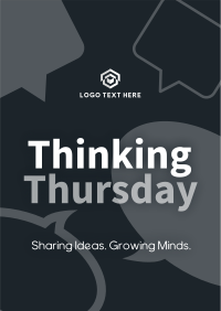 Minimalist Thinking Thursday Poster Design