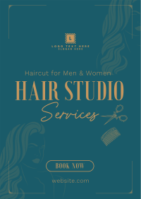 Hair Studio Poster Design