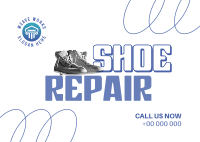 Grunge Shoe Repair Postcard Image Preview