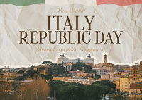 Elegant Italy Republic Day Postcard Design