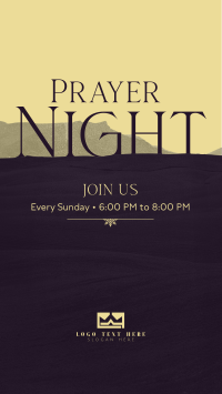 Prayer Night  Instagram reel Image Preview
