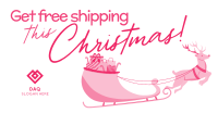 Contemporary Christmas Free Shipping Facebook Ad Design