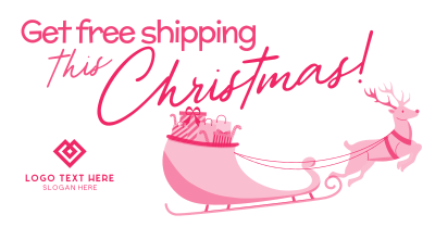 Contemporary Christmas Free Shipping Facebook ad Image Preview