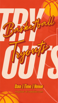 Basketball Game Tryouts Instagram Story Design