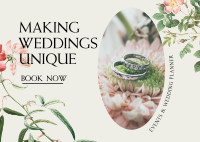 Wedding Rings Postcard Design