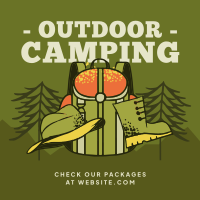 Outdoor Campsite Instagram Post Design