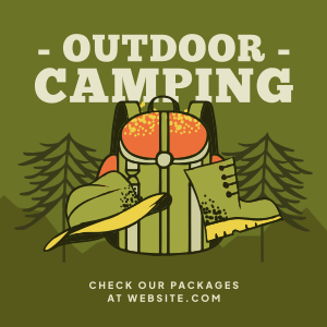 Outdoor Campsite Instagram post Image Preview