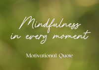 Mindfulness Quote Postcard Design