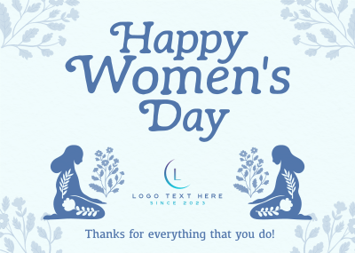 Rustic International Women's Day Postcard Image Preview