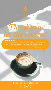 Minimalist Coffee Shop Review YouTube short Image Preview