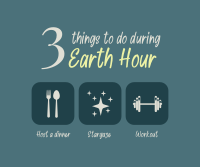 Earth Hour Activities Facebook Post Design