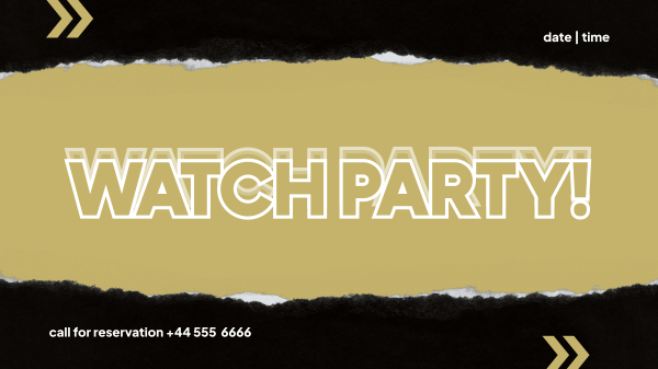 Watch Party Facebook Event Cover Design Image Preview