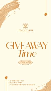 Giveaway Time Announcement Facebook Story Design