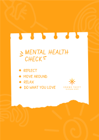 Mental Health Checklist Poster Image Preview