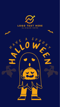 Trick or Treat Ghost Facebook Story Design