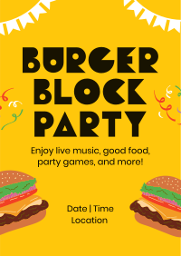 Burger Block Party Poster Image Preview