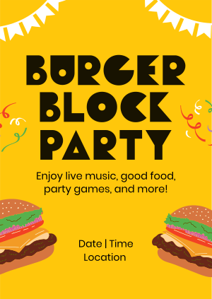 Burger Block Party Poster Image Preview