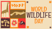 Paper Cutout World Wildlife Day Facebook Event Cover Design