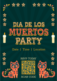 Muerto Cat Party Flyer Image Preview