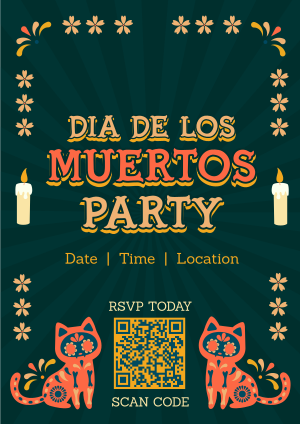 Muerto Cat Party Flyer Image Preview