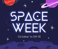 Space Week Event Facebook Post Design