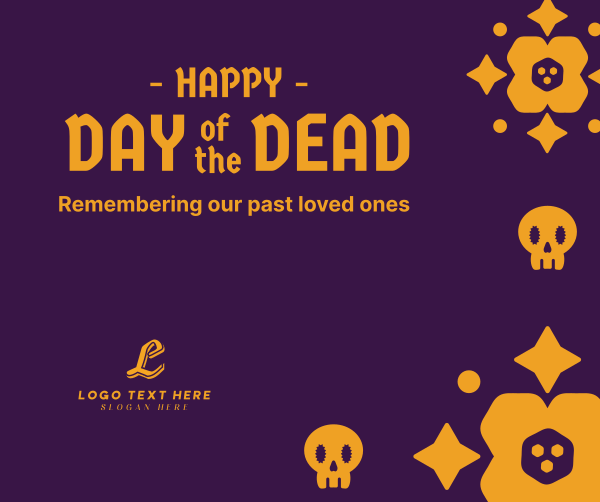 Day of the Dead Floral and Skull Pattern Facebook Post Design Image Preview