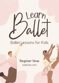 Kids Ballet Lessons Poster Design