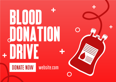 Blood Donation Drive Postcard Image Preview