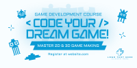 Game Making Course Twitter Post Design
