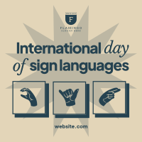 International Day of Sign Languages Instagram Post Design