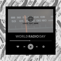 Radio Day Player Linkedin Post Design