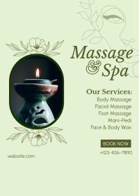 Spa Available Services Flyer Design