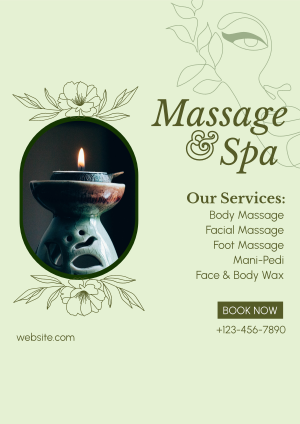 Spa Available Services Flyer Image Preview