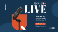 Hosting Podcast Facebook Event Cover Design