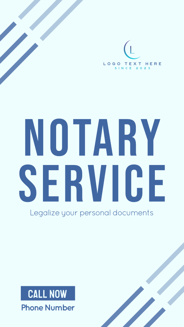 Online Notary Service Instagram Story Design Image Preview