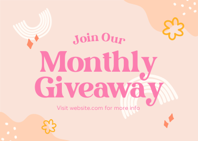 Monthly Giveaway Postcard Image Preview