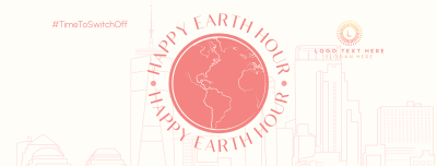 Earth Hour Lineart Facebook cover Image Preview