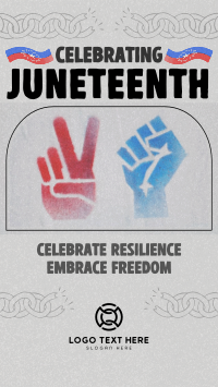 Rustic Juneteenth Greeting Facebook story Image Preview
