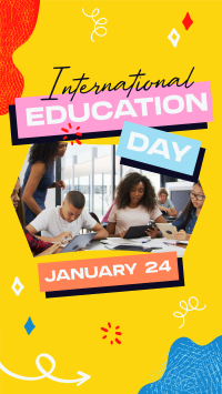 Quirky Cute Education Day Instagram reel Image Preview