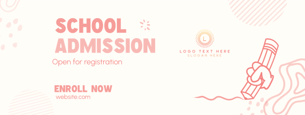 School Admission Facebook Cover Design Image Preview