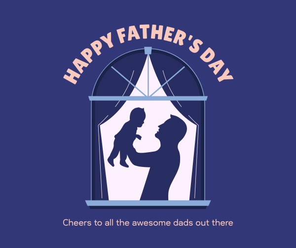 Father & Child Window Facebook Post Design Image Preview