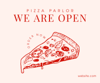 Pizza Parlor Open Facebook Post Design
