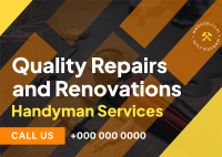 Quality Repairs Postcard Design