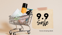 9.9 Sale Shopping Cart Facebook event cover Image Preview