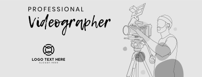 Videographer Lineart Facebook cover Image Preview