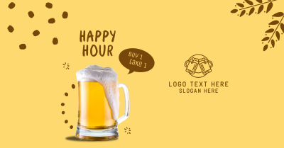 Happy Hour Buy 1 Get 1 Facebook ad Image Preview