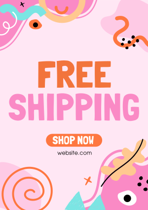 Quirky Shipping Promo Flyer Image Preview